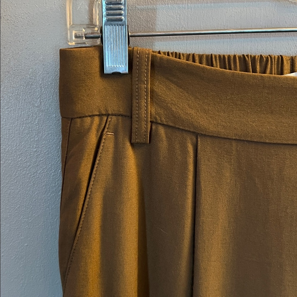 VINCE pleated pull on trouser elastic waist at back xs 👓